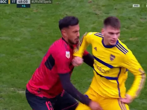 VIDEO | El codazo de expulsión de Zenón en Boca vs. Platense que el VAR ignoró