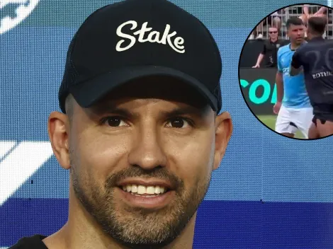 El fuerte enojo del Kun Agüero tras una patada en un torneo en Estados Unidos