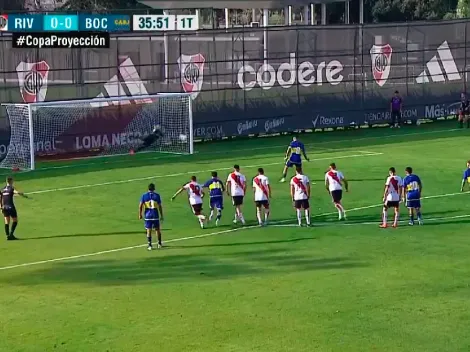 VIDEO | Beltrán, arquero de River, atajó un penal a Mauricio Benítez en el Superclásico de Reserva