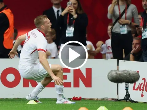 Metió un gol para Polonia e hizo el ridículo al lesionarse en el festejo