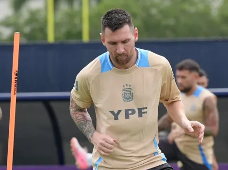 Messi entrenó a la par a 2 días del partido ante Ecuador