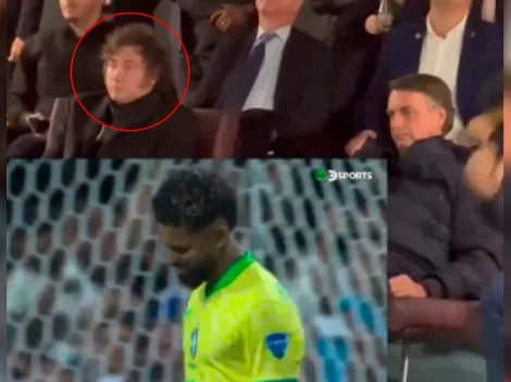 VIDEO | La reacción de Milei junto a Bolsonaro a los penales de Brasil vs. Uruguay