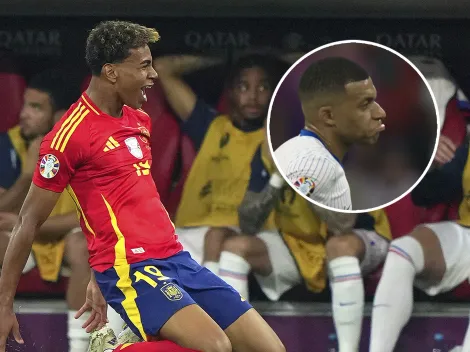 La reacción de Kylian Mbappé al gol de Lamine Yamal en España vs. Francia