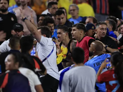 Sacan a la luz un video con el origen de la pelea en las tribunas de Uruguay y Colombia