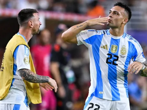 No se vio en TV: cómo festejó Messi el gol de Lautaro Martínez