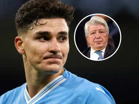 El presidente del Atlético de Madrid habló sobre el interés en Julián Álvarez