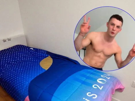 Un atleta llegó a la villa olímpica de París 2024 y probó las camas anti sexo