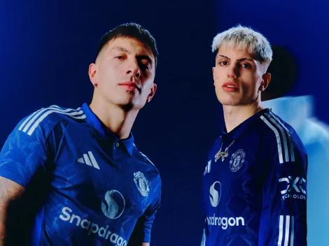 Con Garnacho y Lisandro Martínez como modelos, Manchester United presentó su osada camiseta suplente