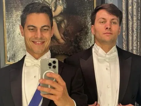 Nicolás Keenan, jugador de los Leones en los Juegos Olímpicos, en pareja con el viceprimer ministro de Países Bajos