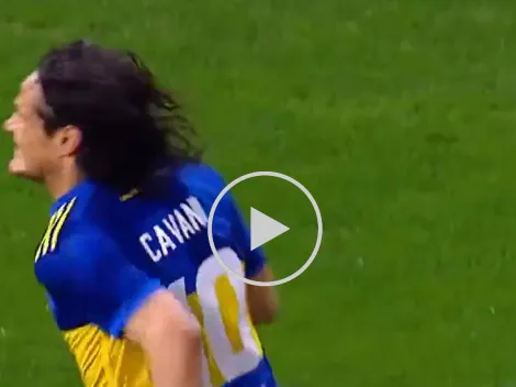 VIDEO | El alucinante golazo de Cavani para que Boca le gane a Banfield
