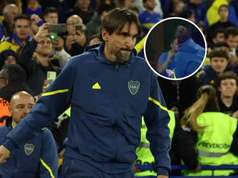No se vio: el gesto de Diego Martínez con un hincha de Boca en pleno partido ante Banfield