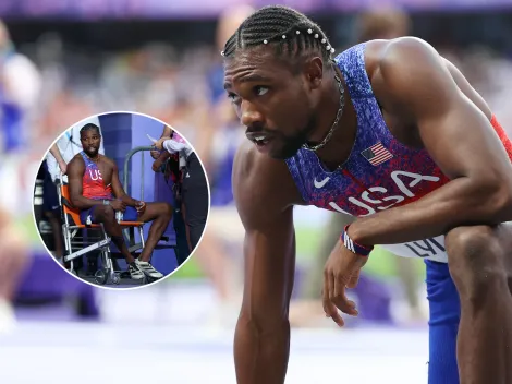 Noah Lyles corrió la final de los 200 metros en París 2024 con COVID y tuvo que salir en silla de ruedas