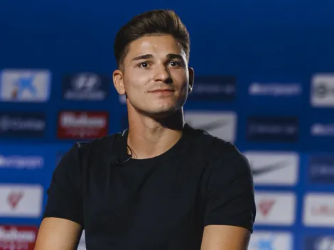 En plena presentación en Atlético, Julián recordó una charla con Gallardo