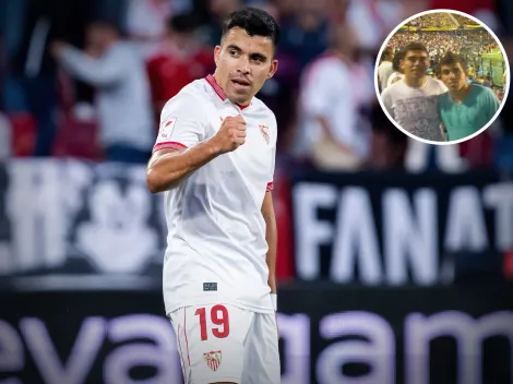 La foto viral de Marcos Acuña en la Bombonera tras acordar su llegada a River