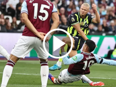 VIDEO | Zurdazo demoledor de Erling Haaland para que el Manchester City supere al West Ham