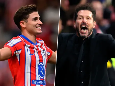 El Cholo Simeone felicitó a Julián por su primer gol