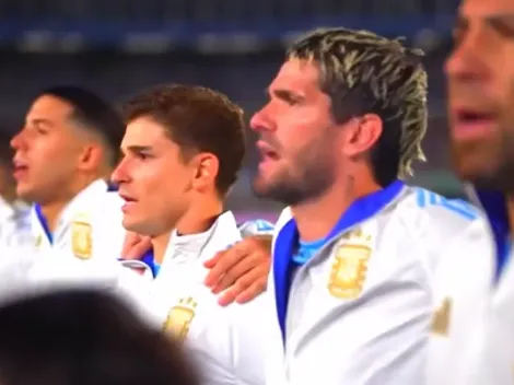 El gesto de De Paul en el himno de Argentina ante Bolivia