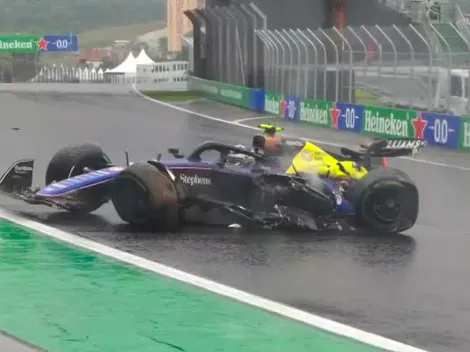 VIDEO | El choque de Colapinto a la mitad del GP de Brasil en la F1