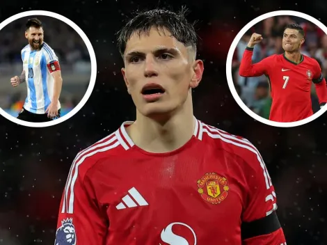 Alejandro Garnacho se refirió a Cristiano Ronaldo y a Lionel Messi y develó cuál es su sueño