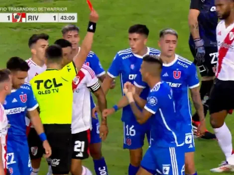 El empujón de Leandro Fernández a Enzo Pérez que desató un tumulto y una expulsión en River vs. U de Chile