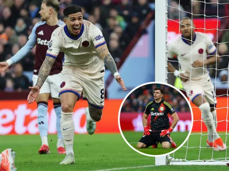 Enzo Fernández venció al Dibu Martínez y convirtió el gol para que Chelsea le gane a Aston Villa