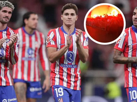 Movilización de los hinchas del Atleti en la previa con Real Madrid