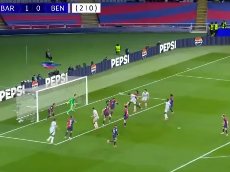 El gol de Nicolás Otamendi al Barcelona con Benfica por la Champions League