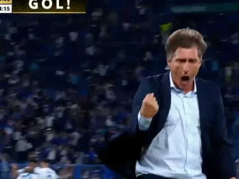 La reacción de Barros Schelotto al agónico triunfo de Vélez ante Peñarol por Copa Libertadores