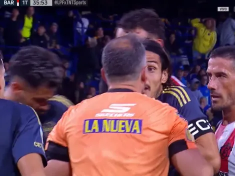 El polémico gol anulado a Cavani en Boca vs. Barracas Central