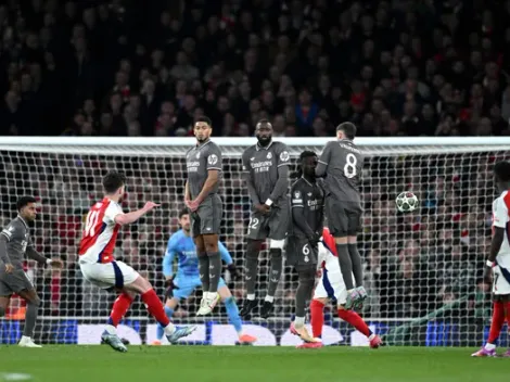 Los dos golazos de tiro libre de Rice en el 3-0 del Arsenal vs Real Madrid