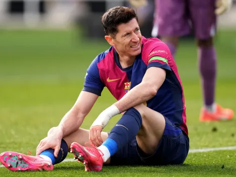 Alarma en Barcelona: Lewandowski salió lesionado a 11 días de la semifinal ante Inter