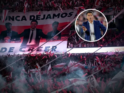 No se vio en TV: la bandera que le dedicaron los hinchas de River a Guillermo Barros Schelotto