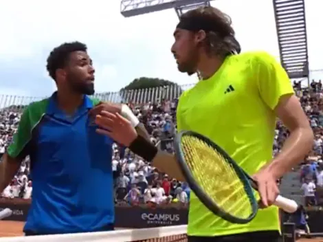 Los tuvieron que separar: tenso cruce en la red entre Tsitsipas y Fils en el Masters 1000 de Roma