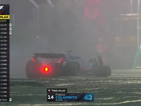 El choque de Colapinto que lo sacó de la clasificación en Imola