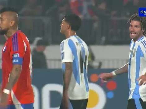 El fuerte cruce entre De Paul y Vidal en Chile vs. Argentina