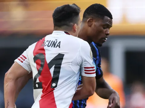 No se vio en TV: el gesto de Acuña que desató la furia de Dumfries en River vs. Inter