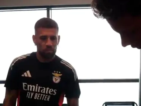 El picante recibimiento de Otamendi a Richard Ríos en Benfica