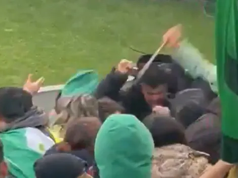 Se desató una violenta pelea con cuchillos en la popular de Aldosivi en pleno partido vs. Newell's: hay dos heridos