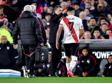 Alerta máxima en River: el primer parte médico tras la lesión de Maxi Salas