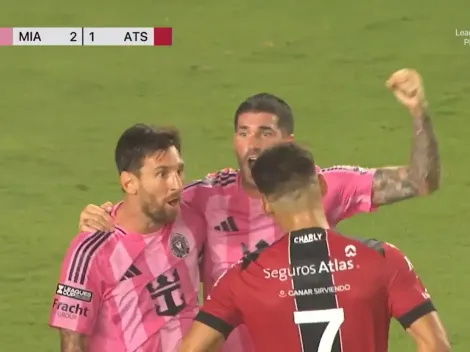 Messi le gritó el gol en la cara a Cóccaro en el triunfo de Inter Miami sobre Atlas en el último minuto