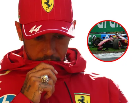En Italia fueron lapidarios con Lewis Hamilton tras destrozar su Ferrari y una nueva frustración en la Fórmula 1: “Acabado”