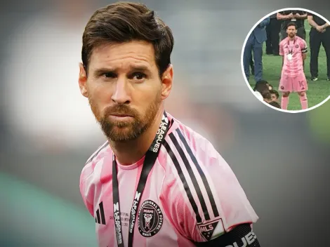Para aplaudir: la foto viral de Lionel Messi durante la premiación de Seattle Sounders tras ganarle la Leagues Cup a Inter Miami