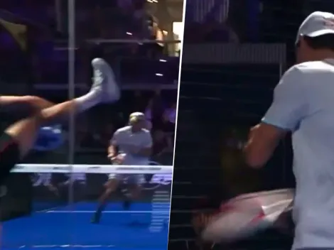 Escándalo en el pádel: recibió un pelotazo en la cara, le pegó a la reja, discutió con el árbitro y casi lo descalifican