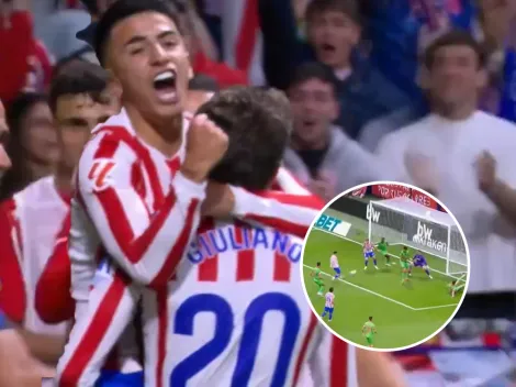 Thiago Almada solo necesitó cinco minutos para meter su primer gol en Atlético de Madrid tras un mes y medio fuera por lesión