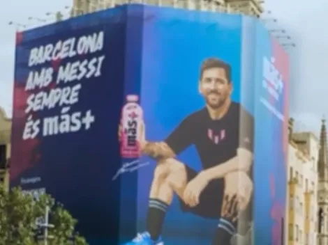 Lionel Messi volvió a Barcelona promocionando su nueva bebida energética