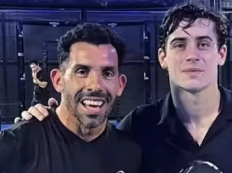 Cumbre Xeneize: el particular encuentro entre Franco Colapinto y Carlos Tevez en un partido de pádel