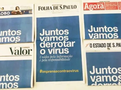 Principais jornais brasileiros unificam capas contra o coronavírus