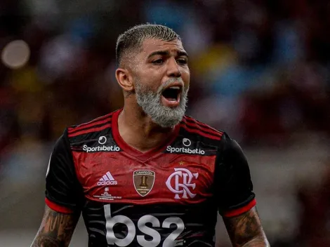 Gabigol e Diego Alves discutem durante jogo contra o Bota