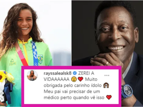 "Zerei a vida", diz Rayssa Leal após homenagem do Rei Pelé