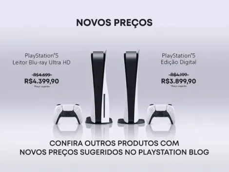 Sony anuncia redução nos preços recomendados para PlayStation 5 no Brasil